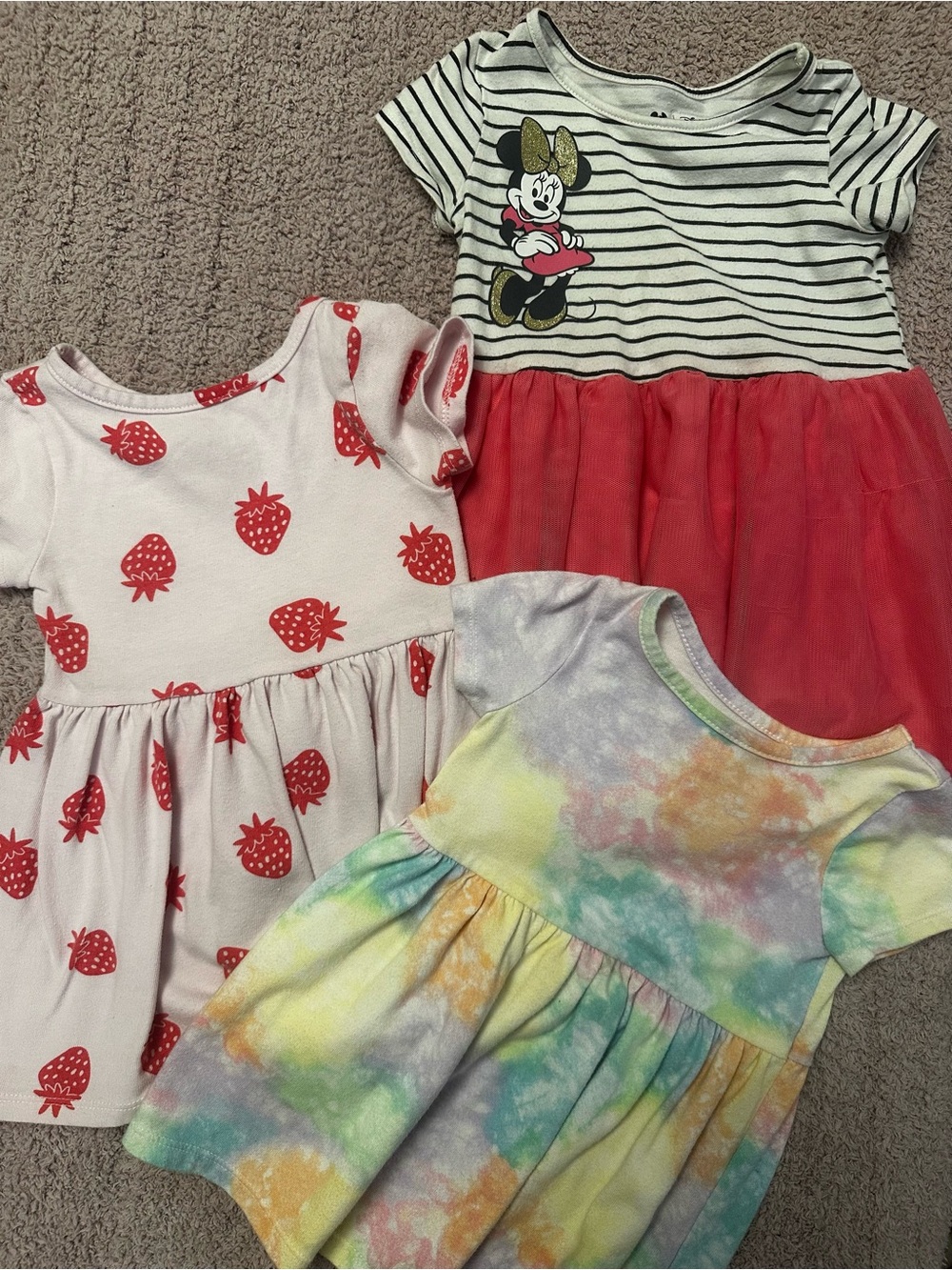 🍓✨ 3-Piece Girls Dress Bundle 18M | Cat & Jack + Disney Minnie ✨🍓
